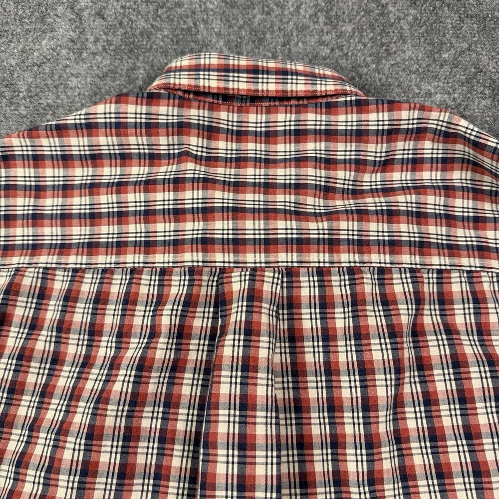 BD Baggies Mens Button Down Shirt Large Vintage Chatham Cloth Plaid Hong Kong